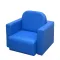 Blue 2-in-1 Kids Sofa And Table Chair Set Convertible Toddler Lounge Multifunctional Armrest Chair For Play - Image 2